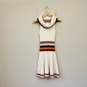 NWT ANTHROPOLOGIE MAEVE Sporty Sweater Dress Ribbed-Knit Cashmere Wool